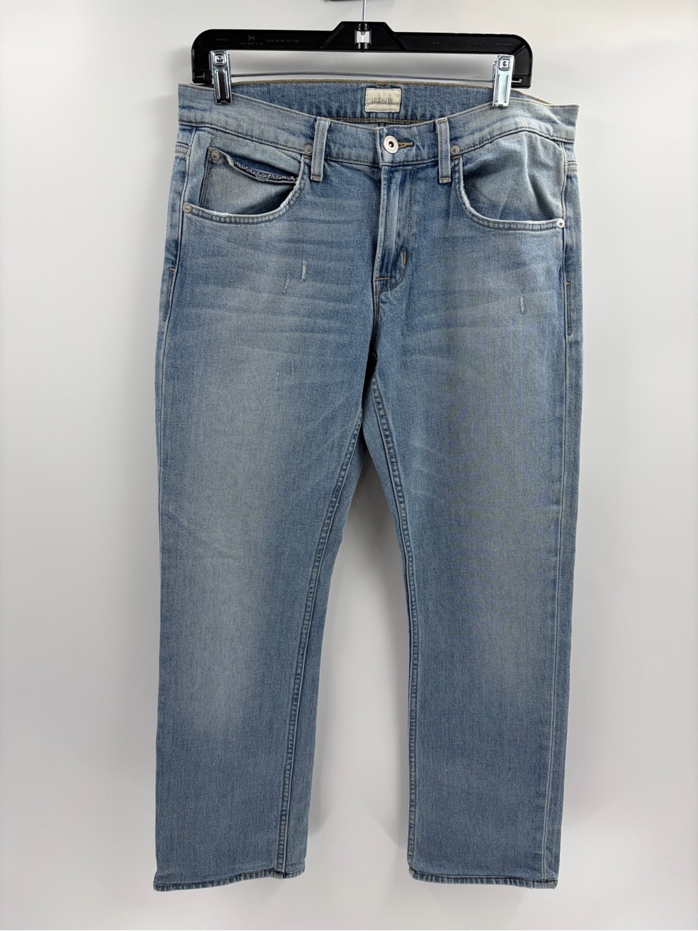 Hudson men’s blue Byron 5 pocket straight fly radius denim jeans size 32x29